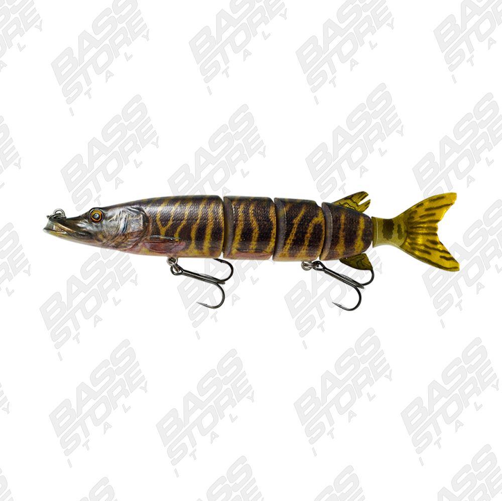 Savage Gear 3D Hard Pike Fishing Bait, 4 2/5 oz, Striped Pike, Realistic Contours, Colors ＆ Movement, Durable Construction, Heavy-Duty Treble Hooks, Savage Gear 3D Hybrid Pike 17cm 47g Slow sinking Lipless Lure