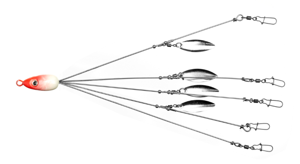 Umbrella Rig Per Pesca - Esche Da Pesca Con 5 Braccia E Girelle Per Acqua Dolce - Foto 4